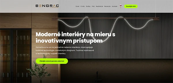 Webstránka bengrac.sk od G.root